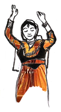 Indian dancer illustration